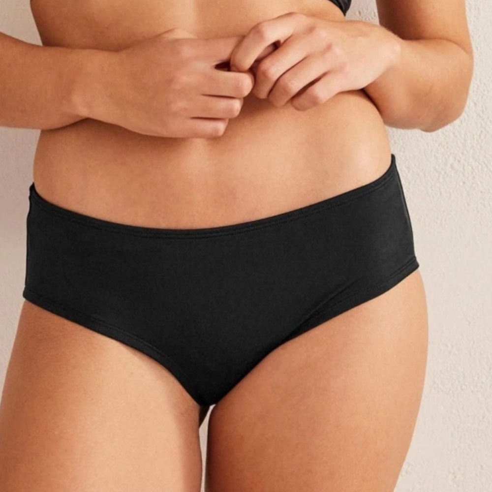 Boden Black Classic Bikini Shorts Swim Bottoms Size US 16-18 Beach Vacation NEW